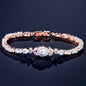 Kendra - Cubic Zirconia Bridal Bracelet - Available in Silver and Rose Gold