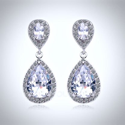 Renee - Cubic Zirconia Bridal Jewelry Set - Available in Silver, Rose Gold and Yellow Gold