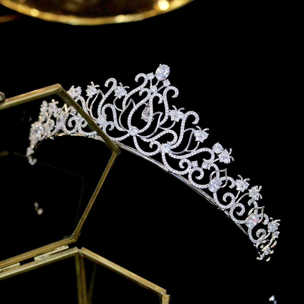 Cierra - Silver Cubic Zirconia Bridal Tiara