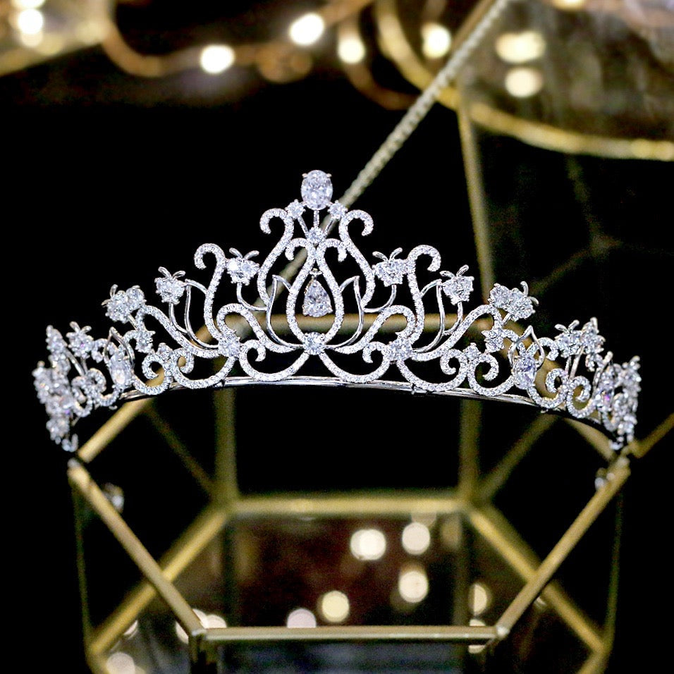 Cierra - Silver Cubic Zirconia Bridal Tiara
