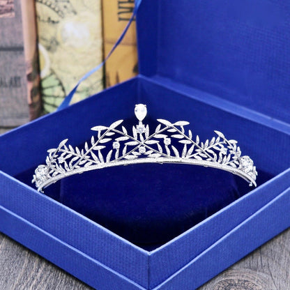 Julia - Silver Cubic Zirconia Bridal Tiara