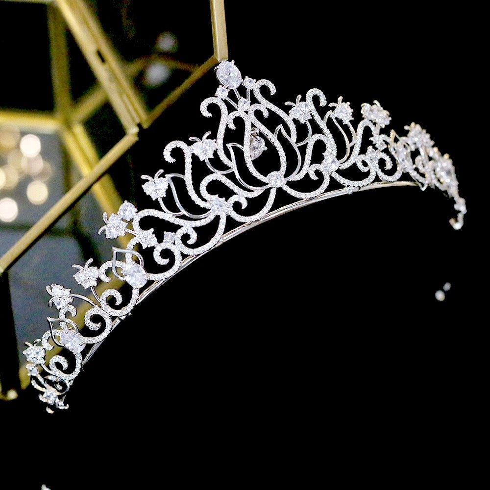 Cierra - Silver Cubic Zirconia Bridal Tiara