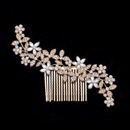 "Berenice" - Austrian Crystal Hair Comb - Available in Rose Gold, Silver and Yellow Gold