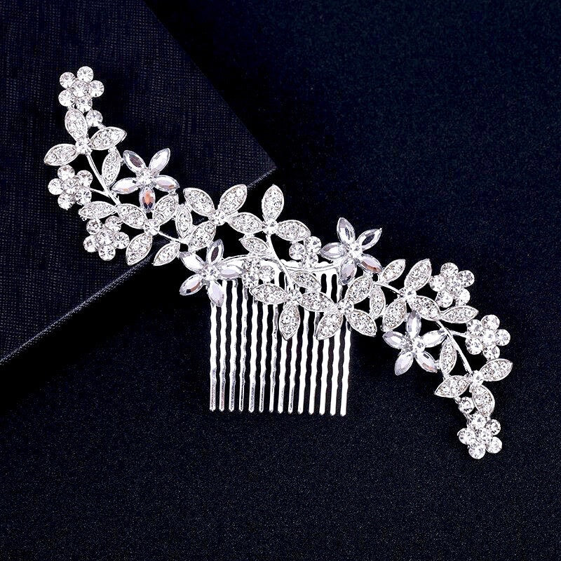 "Berenice" - Austrian Crystal Hair Comb - Available in Rose Gold, Silver and Yellow Gold