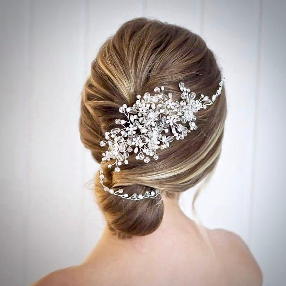 "Alessia" - Austrian Crystal Bridal Hair Vine - Available in Silver, Rose Gold and Yellow Gold