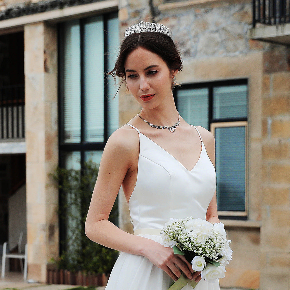 Violetta - Silver Cubic Zirconia Bridal Tiara