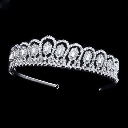 Violetta - Silver Cubic Zirconia Bridal Tiara