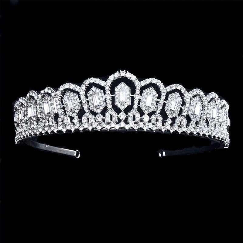 Violetta - Silver Cubic Zirconia Bridal Tiara