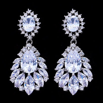Adrienne - Cubic Zirconia Bridal Earrings - More Colors