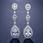 Alexa - Cubic Zirconia Bridal Earrings - Available in Silver and Rose Gold