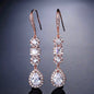 Leslie - Cubic Zirconia Bridal Earrings - Available in Silver and Rose Gold