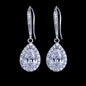 Stacia - Cubic Zirconia Bridal Drop Earrings - Available in Silver and Rose Gold
