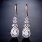 Kendra - Cubic Zirconia Bridal Earrings - Available in Silver and Rose Gold