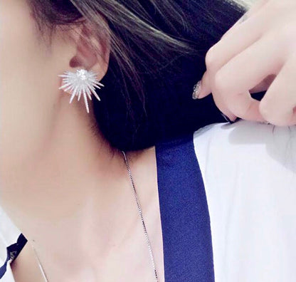 "Rae" - Silver Cubic Zirconia Bridal Earrings