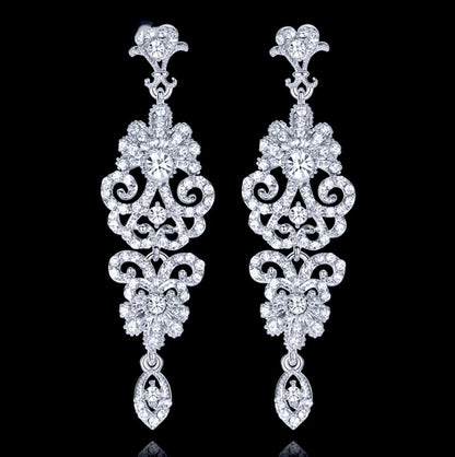 Jean - Rhinestone Bridal Earrings