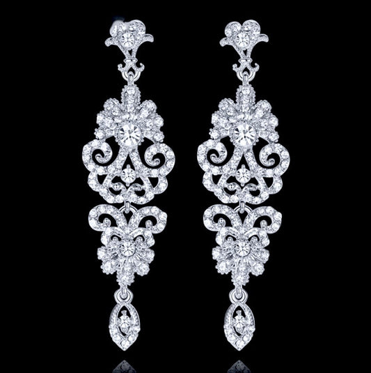 Jean - Rhinestone Bridal Earrings