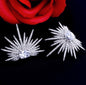 "Rae" - Silver Cubic Zirconia Bridal Earrings