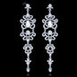 Brenda - Silver Rhinestone Bridal Earrings