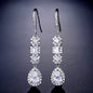 Leslie - Cubic Zirconia Bridal Earrings - Available in Silver and Rose Gold