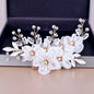 "Elin" - Gold Pearl and Crystal Bridal Hair Comb