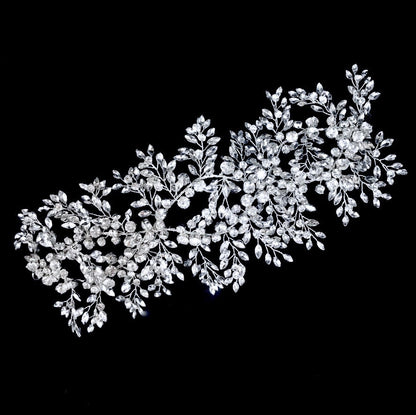 Natalie - Crystal Bridal Hair Accessory - Available in Silver and Yellow Gold