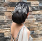 Kassia - Silver Cubic Zirconia Bridal Hair Accessory