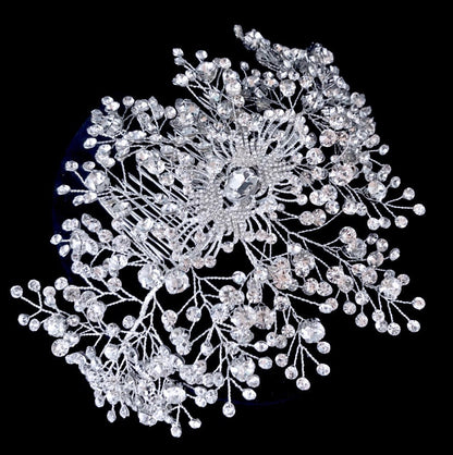 Kassia - Silver Cubic Zirconia Bridal Hair Accessory