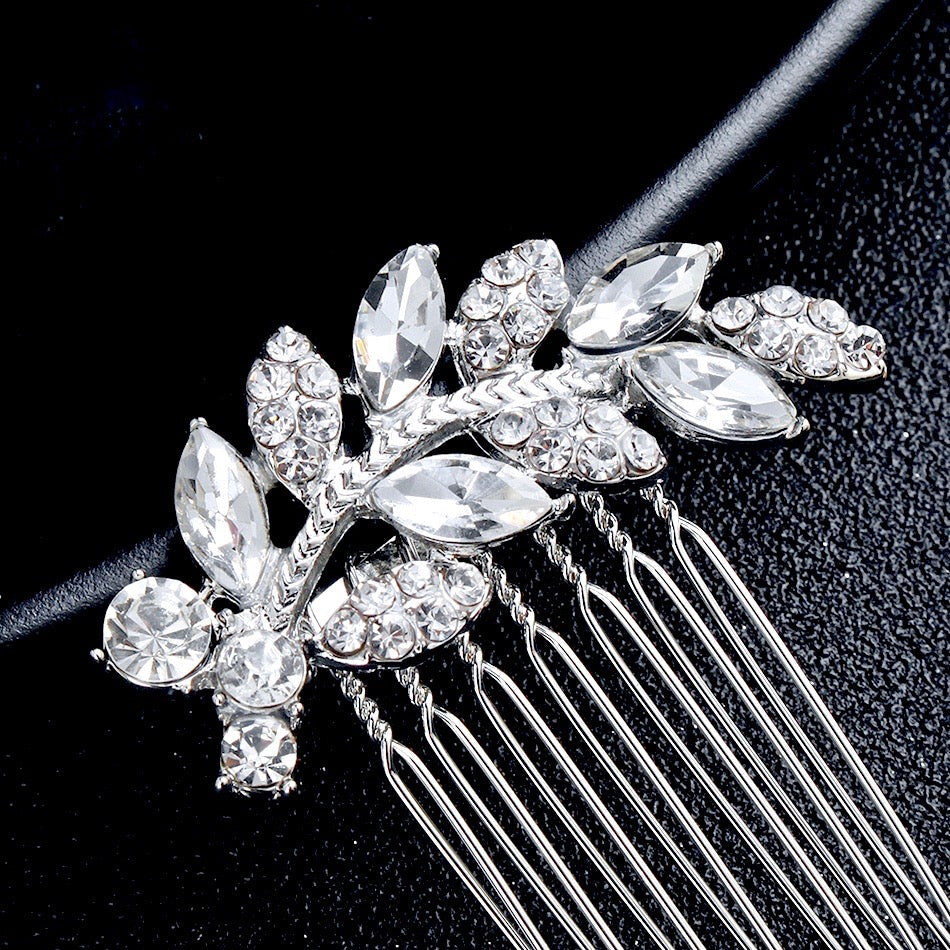 "Nia" - Crystal Bridal Hair Comb - Available in Gold and Silver