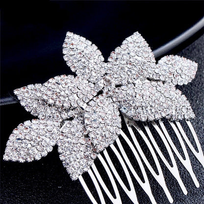 "Agnes" - Crystal Bridal Hair Comb - Available in Silver, Yellow Gold and Rose Gold