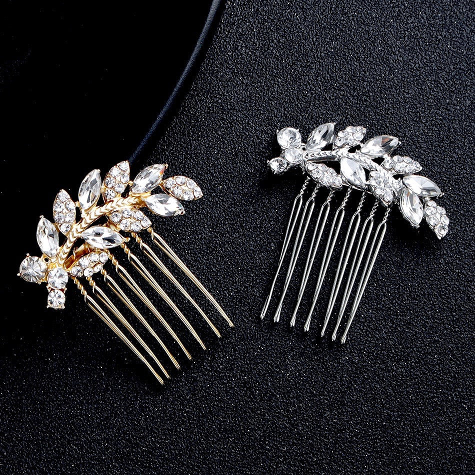 "Nia" - Crystal Bridal Hair Comb - Available in Gold and Silver