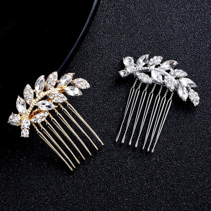 "Nia" - Crystal Bridal Hair Comb - Available in Gold and Silver