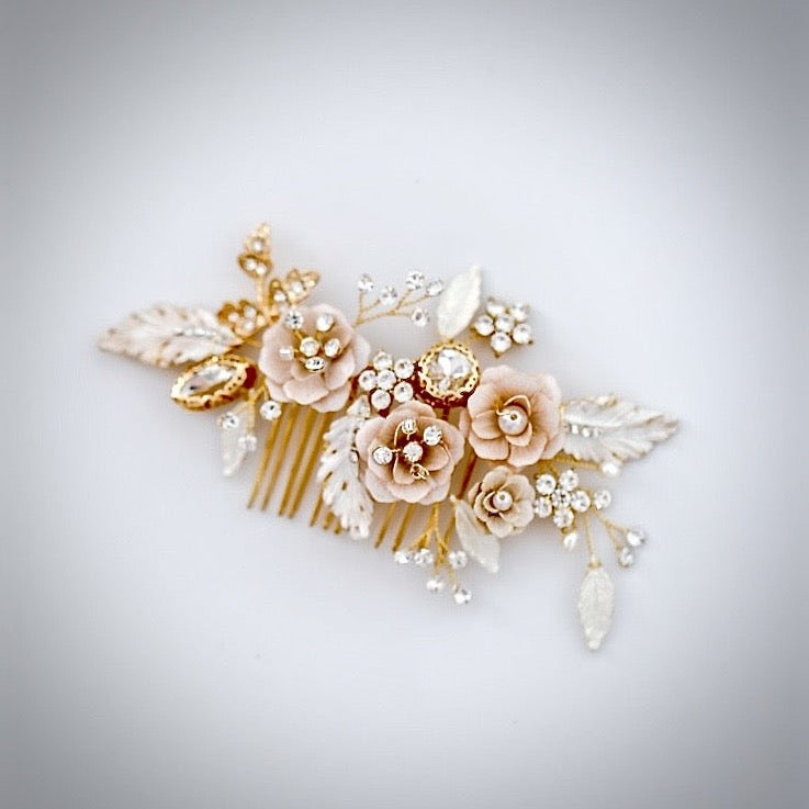 Cheryl - Bohemian Gold Bridal Hair Comb