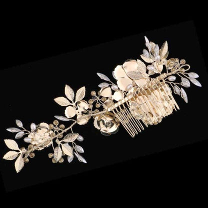 Amaya - Pearl and Crystal Bridal Hair Comb