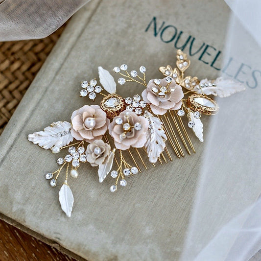 Cheryl - Bohemian Gold Bridal Hair Comb