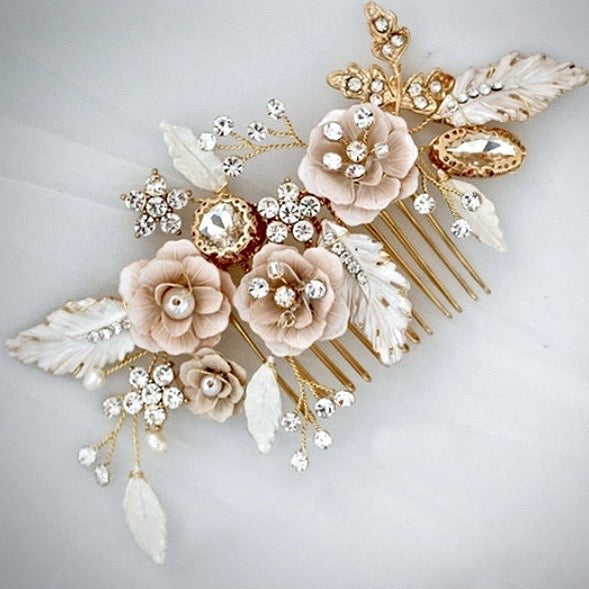 Cheryl - Bohemian Gold Bridal Hair Comb