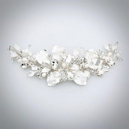 "Cassidy" - Freshwater Pearl and Crystal Bridal Hair Comb