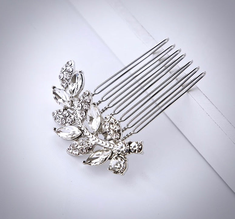 "Nia" - Crystal Bridal Hair Comb - Available in Gold and Silver