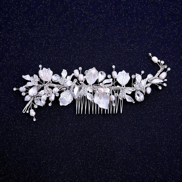 "Cassidy" - Freshwater Pearl and Crystal Bridal Hair Comb