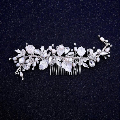 "Cassidy" - Freshwater Pearl and Crystal Bridal Hair Comb