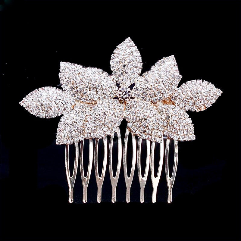 "Agnes" - Crystal Bridal Hair Comb - Available in Silver, Yellow Gold and Rose Gold