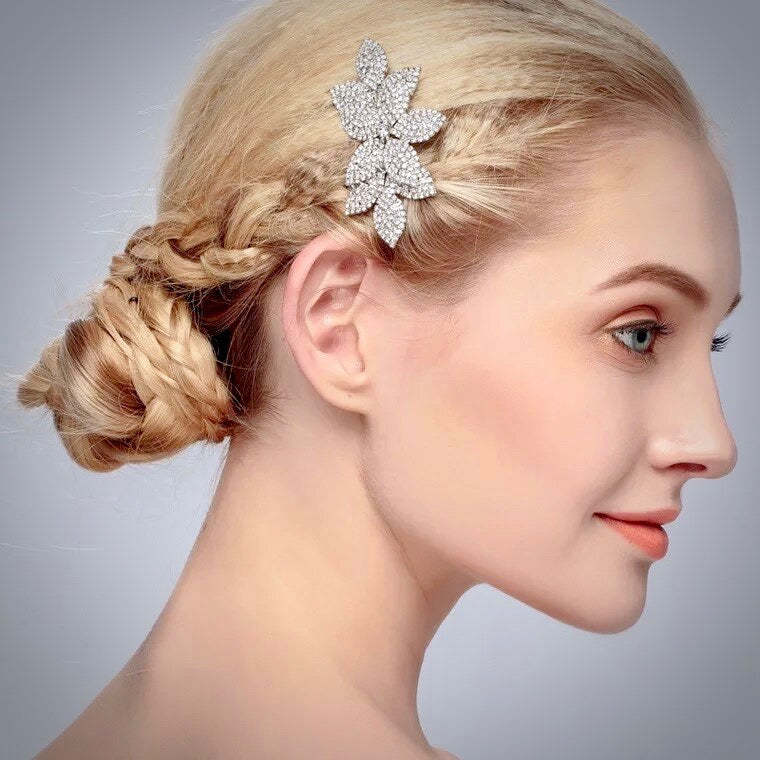 "Agnes" - Crystal Bridal Hair Comb - Available in Silver, Yellow Gold and Rose Gold