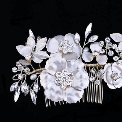 Amaya - Pearl and Crystal Bridal Hair Comb