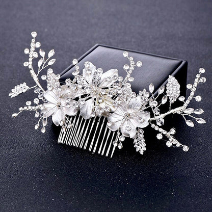 Claudia - Crystal Bridal Hair Comb - Available in Gold and Silver
