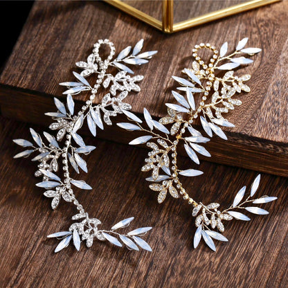 "Endora" -  Swarovski Opal Bridal Hair Accessory - Available in Silver and Gold