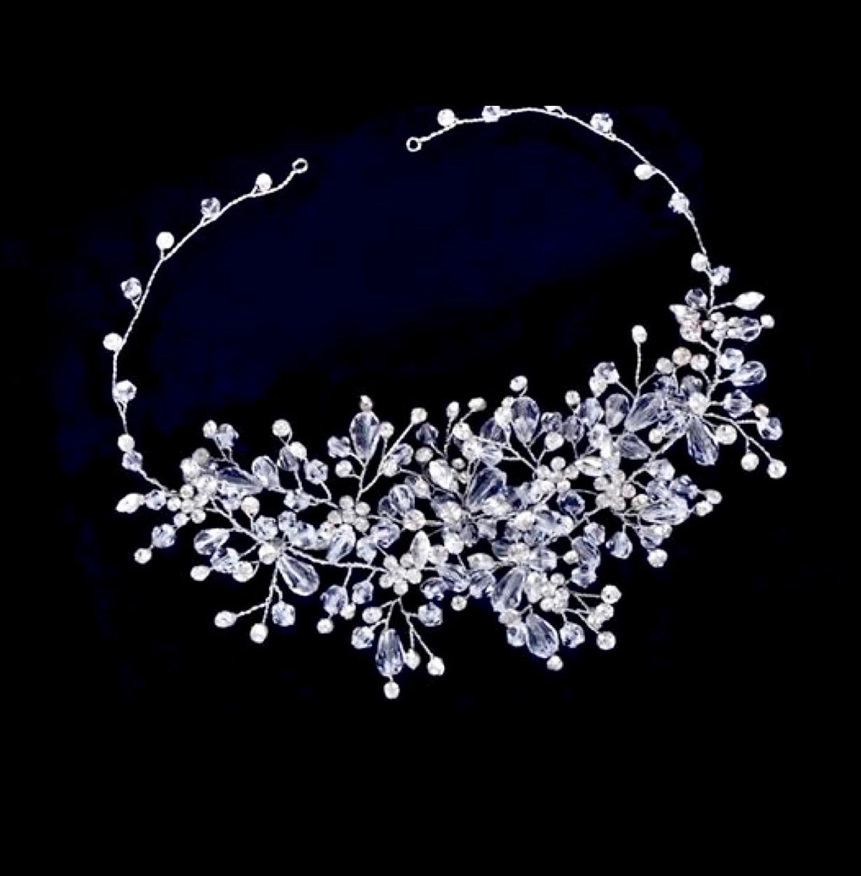 "Alessia" - Austrian Crystal Bridal Hair Vine - Available in Silver, Rose Gold and Yellow Gold