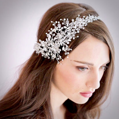 "Alessia" - Austrian Crystal Bridal Hair Vine - Available in Silver, Rose Gold and Yellow Gold