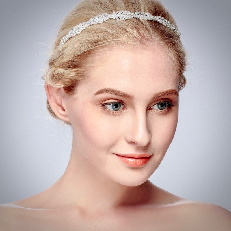 "Analise" - Crystal Bridal Headband - Available in Rose Gold, Silver and Yellow Gold