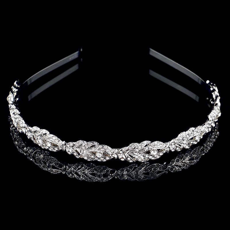 "Analise" - Crystal Bridal Headband - Available in Rose Gold, Silver and Yellow Gold