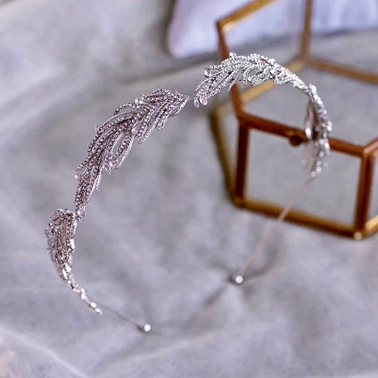 Myrah - Micro-Pave Crystal Bridal Headband/Tiara