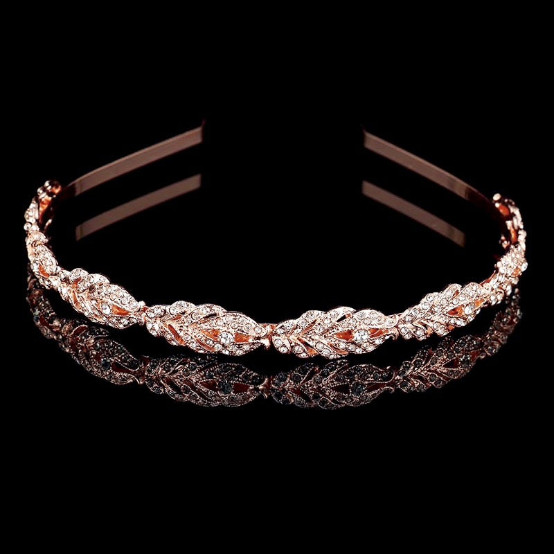 "Analise" - Crystal Bridal Headband - Available in Rose Gold, Silver and Yellow Gold